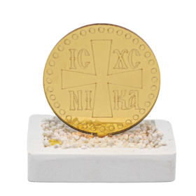 Βότσαλο κεραμικό με plexiglass 8cm Κωνσταντινάτο