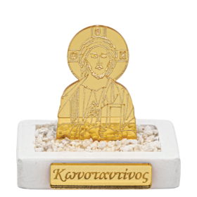 Βότσαλο κεραμικό με plexiglass 8cm Χρίστος