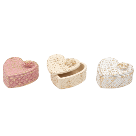 ΚΑΡΔΙΑ ΣΕ ΤΡΙΑ ΧΡΩΜΑΤΑ 8CM ΜΕ ΧΡΥΣΟ