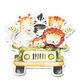 Ξύλινο στοιχείο εκτυπωμένο σαφάρι