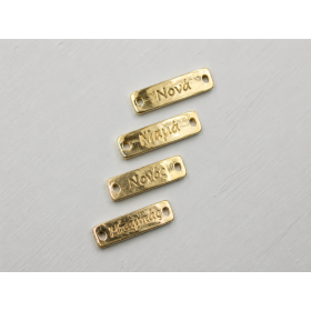Μεταλλική Πλακέτα Σύνδεσης με Χάραξη 22 × 6mm – Χρυσή Premium Μεταλλική Πλακέτα Σύνδεσης με Χάραξη 22 × 6mm – Χρυσή Premium