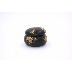 Macaron (ΜΑΚΑΡΟΝ) γύψινο ΣΕ ΧΡΩΜΑ ΜΑΥΡΟ ΧΡΥΣΟ 5Χ7cm