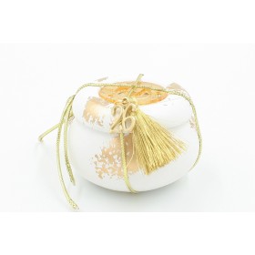 Διακοσμητικό μάκαρον  γύψινο με κερί αρωματικό χριστουγεννιάτικο με plexiglass 5Χ7cm